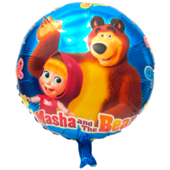 GLOBO REDONDO METALIZADO MASHA Y EL OSO - comprar online