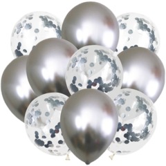 GLOBO CONFETI X 10 PCS REDONDO - comprar online