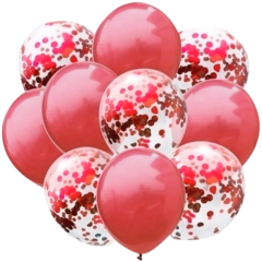 GLOBO CONFETI X 10 PCS REDONDO - Globostar Mayorista