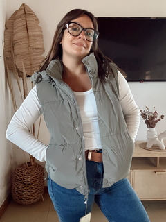 Chaleco Puffer con Piel - tienda online