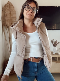 Chaleco Puffer con Piel