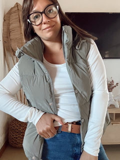 Chaleco Puffer con Piel