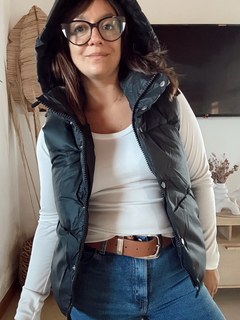 Chaleco Puffer con Piel - comprar online