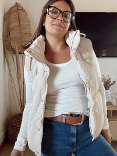 Chaleco Puffer con Piel en internet