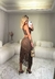 Vestido de um ombro so em tricor rayon com abertura lateral estrela