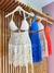 Conjunto De Saia e Croped em fio Rayon com aplique no top