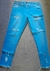 JEANS ELASTIZADO CON ROTURAS y FLECOS - claro - comprar online