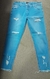 JEANS ELASTIZADO CON ROTURAS TOBILLOS y FLECOS - claro - comprar online