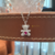 Colar pingente urso cravejado e coração pink - Joia em Prata 925