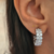 Argola cravejada zircônias - Joia em Prata - comprar online
