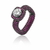 Anel cravejado rosa magenta - Prata 925