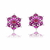 Brinco hexagonal estilo estrela cravejado - Prata 925 - loja online
