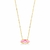 Corrente com pingente cristal olho grego rosa - Semijoia