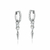 Brinco argola com zircônias e lança - Prata 925 - comprar online