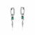 Brinco argola com zircônias e lança - Prata 925