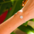 Pulseira com pingente flor - Prata 925
