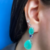 Brinco oval com gota fusion colombiana e tanzanita - Prata 925 - loja online