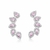 Brinco earcuff com gotas rosa - Semijoia