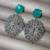 Brinco oval pedra fusion e flor baguete - Prata 925 na internet