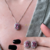 Conjunto colar e brinco kunzita - Joia Prata 925 na internet