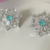 Brinco hexagonal estilo estrela cravejado - Prata 925 - loja online