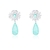 Brinco cristal e gota colombiana fusion - Prata 925 - comprar online