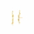 Brinco Ear Hook Trançado Liso - Semijoia