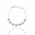 Pulseira pingentes mini flores - Joia em Prata 925 - comprar online