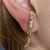 Brinco Ear Hook Trançado Liso - Semijoia - comprar online