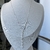 Colar gravata com fileira de zircônias em gotas - Prata 925 - La Rose Joias e Semijoias | Aneis, Brincos, Colares e pulseiras, joias em prata 925 e semijoias de qualidade
