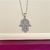 Colar pingente hamsa - Prata 925 na internet