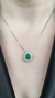 Colar Gota fusion esmeralda - Prata 925