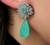 Imagem do Brinco cristal e gota colombiana fusion - Prata 925