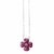 Colar pingente flor rosa pink - Joia Prata 925