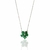 Colar flor verde esmeralda - Joia Prata 925