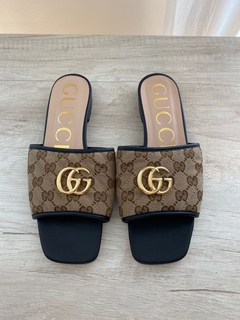 SANDALIAS GUCCI GG CANVAS T. 38.5 - The Brand Closet