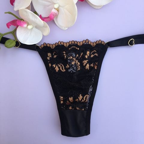 Calcinha fio duplo (preta) - comprar online