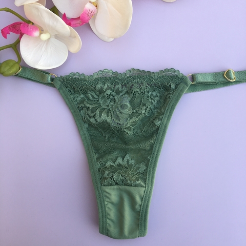 Calcinha fio duplo (verde) - comprar online