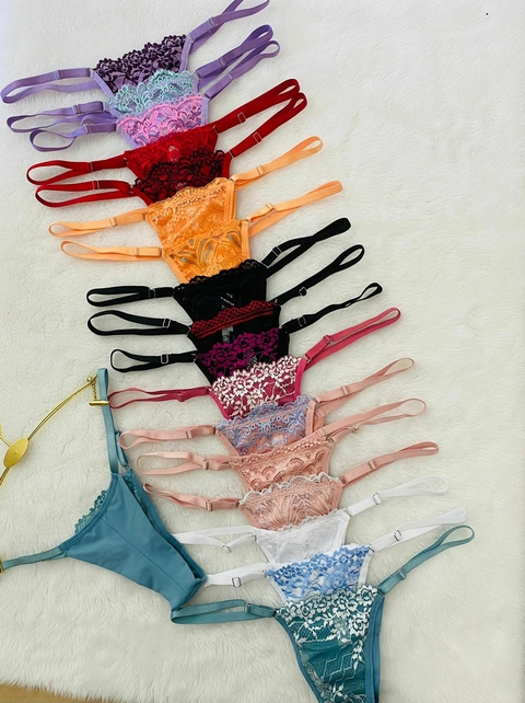 kit 10 calcinhas fio duplo Renda - comprar online