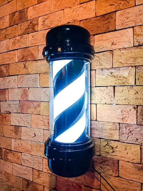 Barber Pole Gordinho 60cm All Black Estrutura Preto