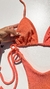 BKINI CORTININHA LARANJA CRESPINHO LAÇO - comprar online