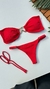 BKINI BIA VERMELHO TIRA C/ VIÉS CANELADO VIENA - Bkini&Co