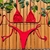 BKINI CORTININHA VERMELHO LAÇO CANELADO VIENA - comprar online