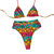Biquini Cortininha Onça Colorida Hot Pants