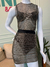 CONJUNTO TULE LUREX PRETO/DOURADO