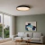 PLAFÓN LED CHESTER NEGRO MADERA 45W LEUK - comprar online