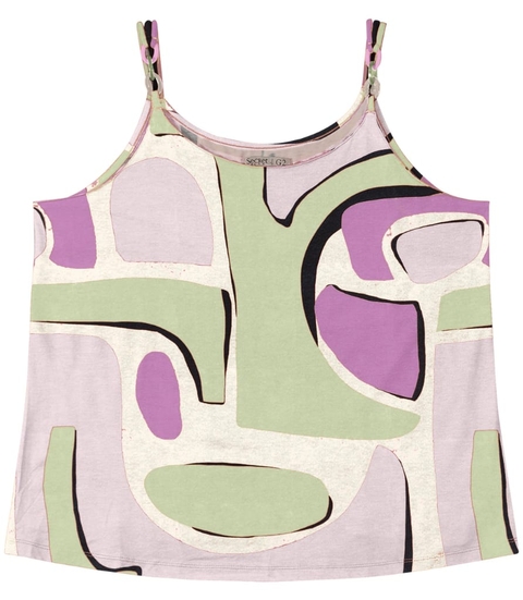 BLUSA DE ALÇA VISCOTORCION PLUS