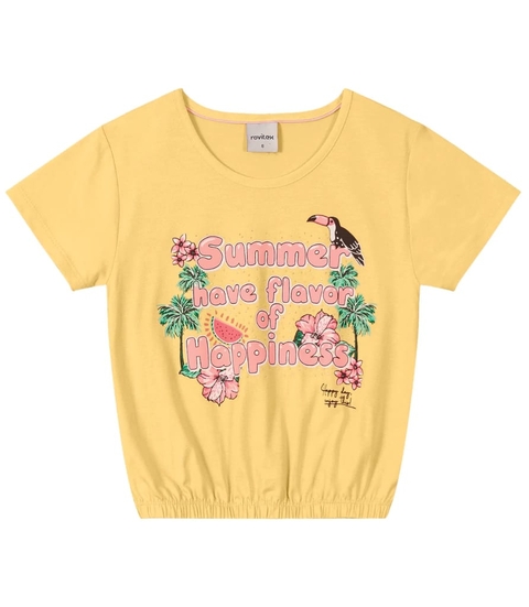 BLUSA COM ELASTICO NA BARRA ROVITEX INFANTIL