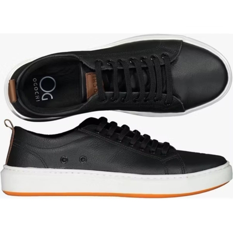 SAPATENIS OGOCHI PRET0-COURO