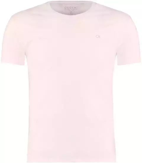 CAMISETA ESSENCIAL SLIM OGOCHI JUVENIL ROSA GOLA O